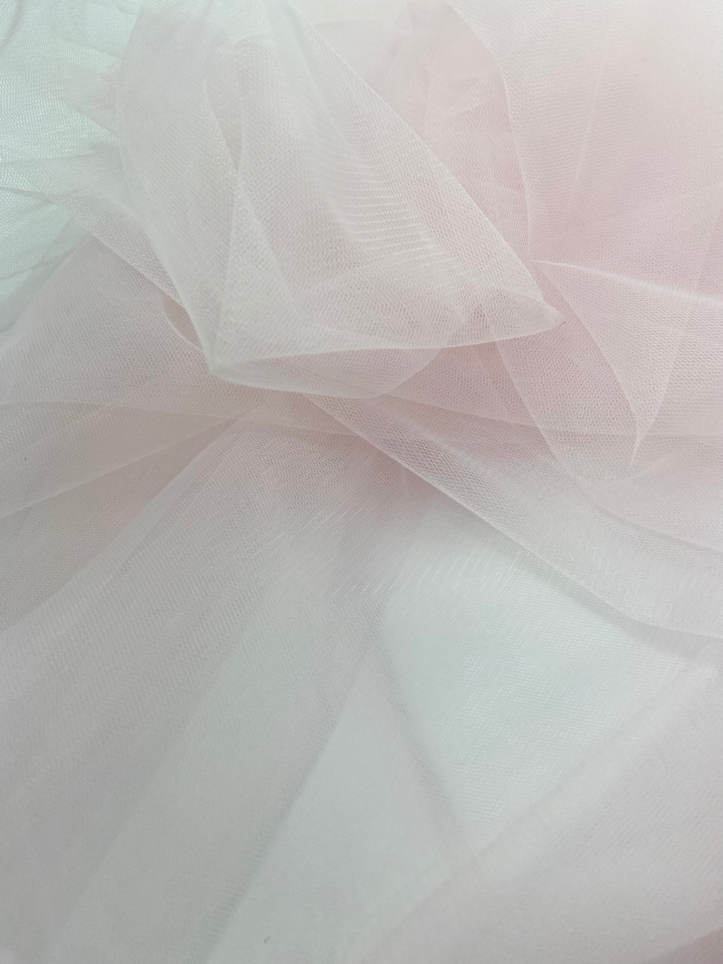 Tulle Clasic Roz Pal - 3 m Latime