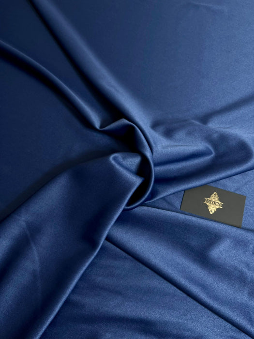 Premium Elastic Taffeta Pearl Navy Blue