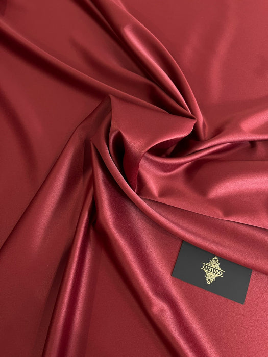 Premium Elastic Taffeta Pearl Bordeaux